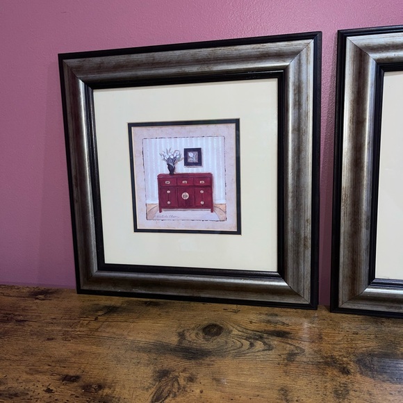 2 Wooden Print frames  by Winterle Olson, Signed Vintage Prints, Decorative - Picture 8 of 12